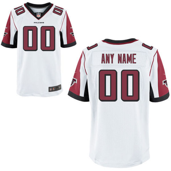 Nike Atlanta Falcons Customized White Stitched Elite Men's NFL Jersey - Click Image to Close